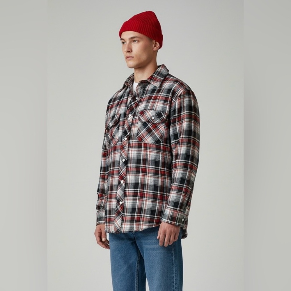 Aggressor Mens Plaid Warm‎ Outdoor Jacket Size Small
